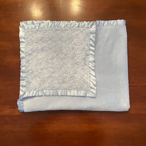 George Other - George Baby Blanket Blue with Soft Satin Trim